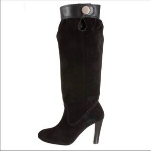 Michael Kors Black Slouchy Harness Boots 8.5